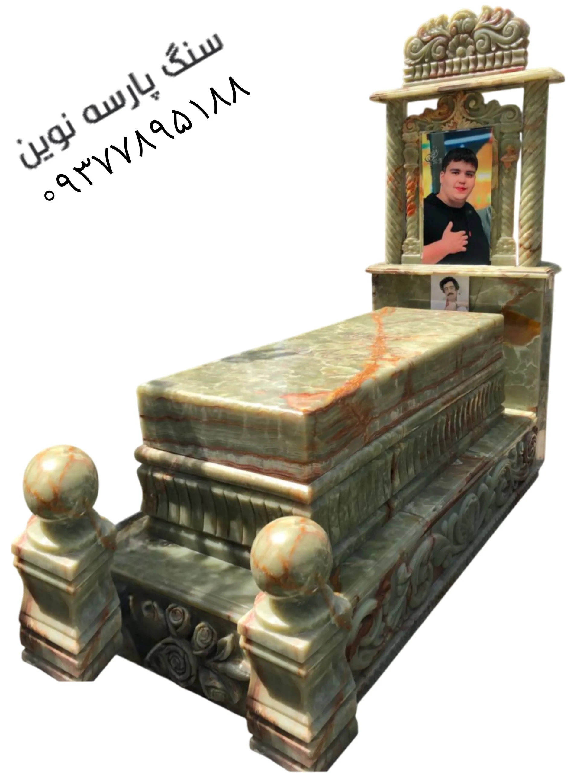 سنگ قبر خاص مرمر جواهر کرمان کد ۱۵۷ نو