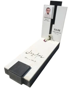 پک سنگ مقبره نانو سفید خارجی یک نمونه سنگ قبر زیبا در عین حال مدرن وشیک