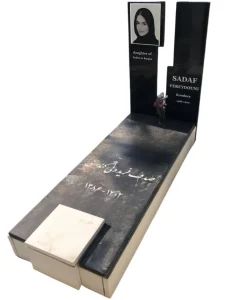 پک آماده و تلفیقی سنگ مزار گرانیت درجه یک تویسرکان و سنگ نانو اروپایی مشکی